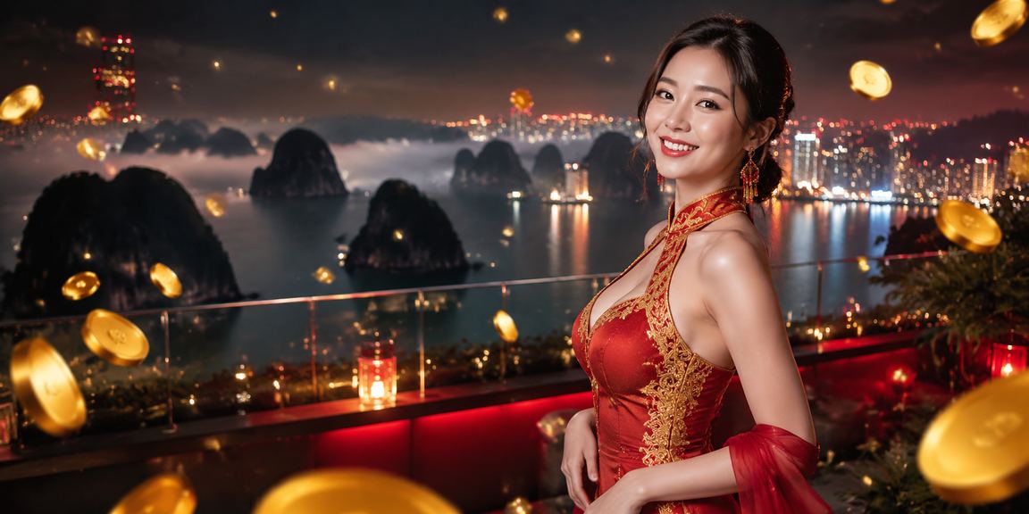 Quang cảnh vịnh Hạ Long nhìn từ trên cao với không khí lễ hội thể thao sôi động bên bờ biển